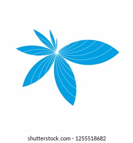 Stylized Abstract Pointy Leaves Design in a Harmonic Hierarchy with Veins