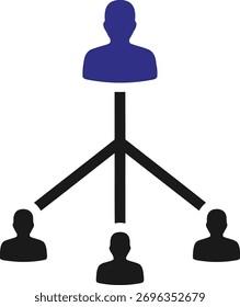 A stylized abstract representation of a network structure with geometric shapes and lines in blue and black, perfect for technology or connection-themed designs.