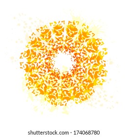 stylized abstract sun. Vector