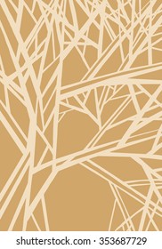 Stylized abstract tree. Art monochrome illustration. Ecology, nature and garden theme