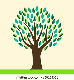 Stylized abstract tree with space for your type
