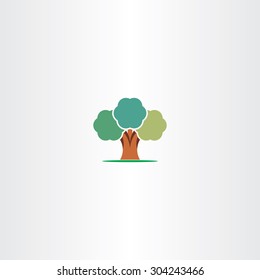 stylized abstract vector tree sign element logo