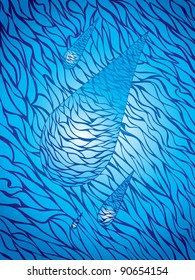 stylized abstraction which symbolizes dripped