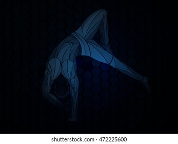 stylized acrobat athlete