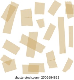 Stilisiertes Klebeband Vektor Icon Set