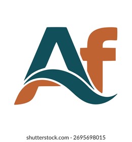 Logotipo abstracto estilizado 'AF', con un diseño superpuesto.