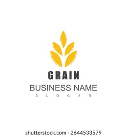 Stylized Agriculture wheat Logo Template vector icon design