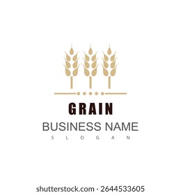 Stylized Agriculture wheat Logo Template vector icon design