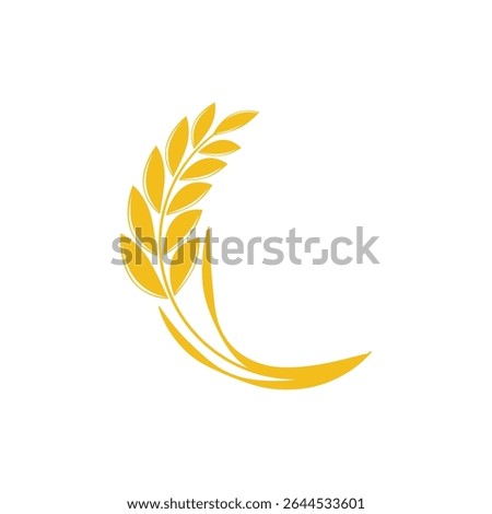 Stylized Agriculture wheat Logo Template vector icon design
