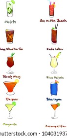 stylized alcoholic beverages