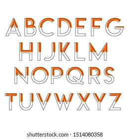 Stylized alphabet letters isolated vector typeface alphabet fonts. line art script fonts. line alphabet letters. line fonts