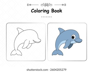 Stylized Amazon Dolphin for Creative Coloring