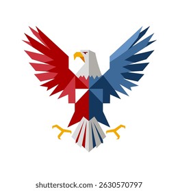 Stylized American Eagle – Patriotic USA Symbol Vector Illustration

