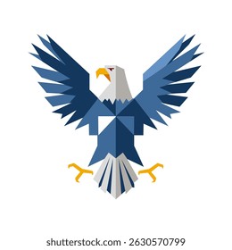 Stylized American Eagle – Patriotic USA Symbol Vector Illustration

