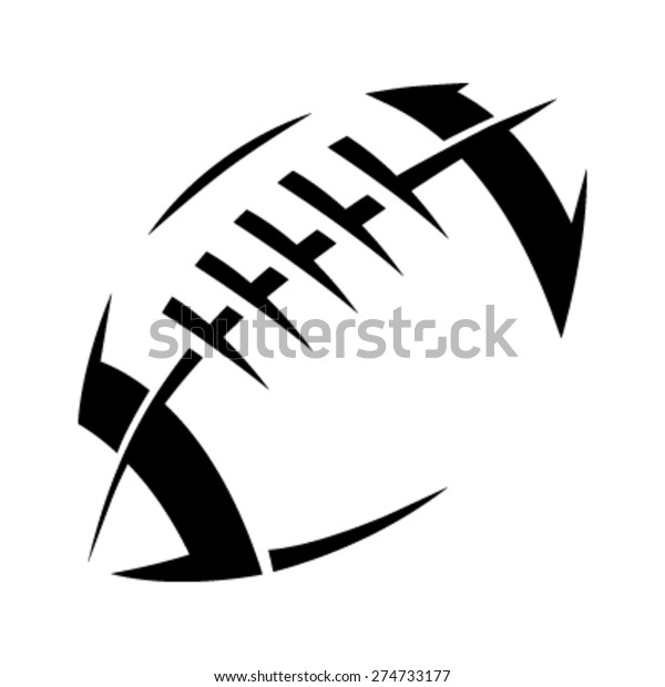 Stylized American\
Football logo vector\
icon