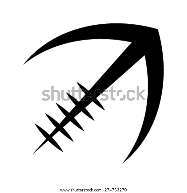 Stylized American\
Football logo vector\
icon