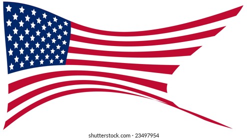 Stylized American US flag