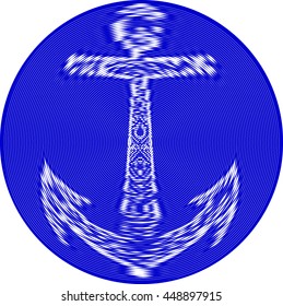 Stylized anchor. Vector illustration.