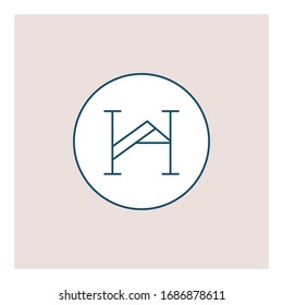 Stylized Angular Letter H Icon
