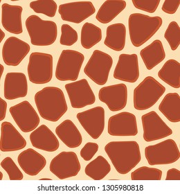 Stylized animal fur, seamless giraffe patter, vector background.