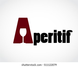 stylized aperitif writing with bottle