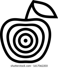 stylized apple in the form of a target