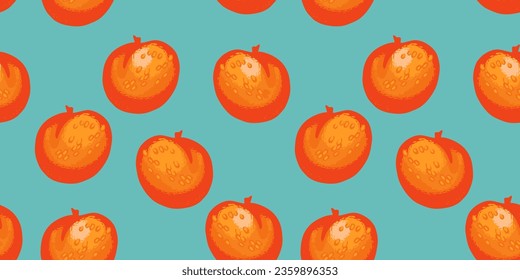 Stylized apricot seamless pattern. Abstract vector Hand drawn fruits. Summer background. Template for design, textile, fashion, print, surface design, paper, cover, fabric