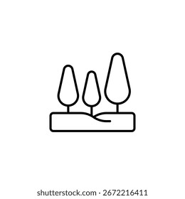 Stylized Arboreal Grouping Representing Nature's Calm and Graphic Minimalism With Subtle Variations