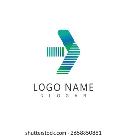 Stilisierte Pfeiltechnologie Logo Vektor Symbol Design