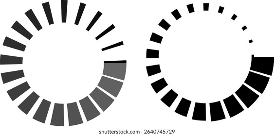 stylized arrows of various shapes and sizes for decoration and decoration, infographics, vector