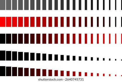 stylized arrows of various shapes and sizes for decoration and decoration, infographics, vector