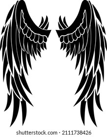 STYLIZED ART wings are black 