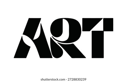 Stylized artistic typography design element for creative projects art