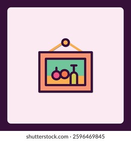 Stylized artwork hanging illustration, decoration and decorative design