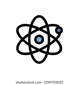 Stylized Atom Symbol Icon for Educational Purposes