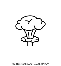Stilisierte Atommuskelwolke, Vektorgrafik in der Linienkunst