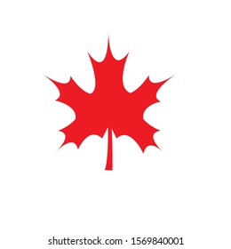 Stylized Auntumn Maple Leaf Foliage Logo Stock Vector