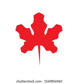 Stylized Auntumn Maple Leaf Foliage Logo Stock Vector
