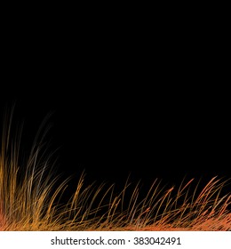 Stylized autumn grass. Vector EPS10