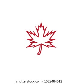 Stylized Autumn Maple Leaf Foliage logo icon