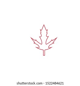 Stylized Autumn Maple Leaf Foliage logo icon