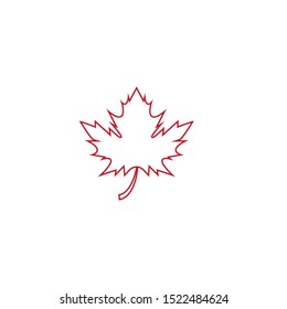 Stylized Autumn Maple Leaf Foliage logo icon
