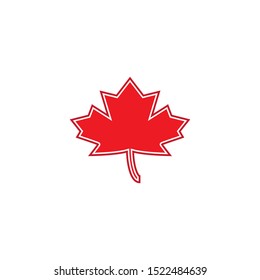 Stylized Autumn Maple Leaf Foliage logo icon