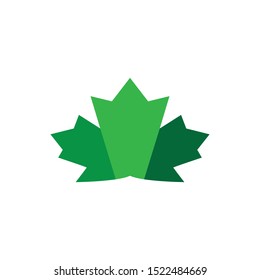 Stylized Autumn Maple Leaf Foliage logo icon
