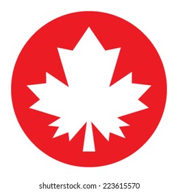 Stylized Autumn Maple Leaf Foliage logo icon