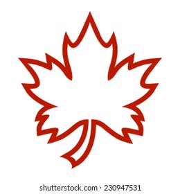 Stylized Autumn Maple Leaf Foliage logo icon