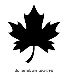 Stylized Autumn Maple Leaf Foliage logo icon