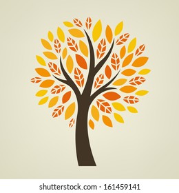 Stylized autumn tree
