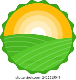 Media aguacate estilizada con foso y hoja sobre fondo blanco. Icono de fruto de aguacate fresco, ilustración vectorial de concepto de comida saludable.
