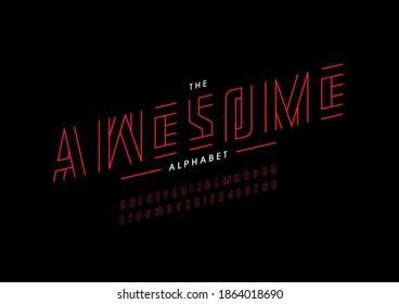 Vector de tipo de letra genial y estilizado